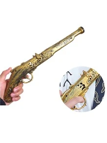 Pistola de Pirata do Caribe de Plástico, Brinquedo de Cosplay de Pirata, Acessório e Brinquedo de Arma para Fantasia de Personagem de Halloween, Acessório para Peça de Teatro, Festa e Festival, Adequado Tanto para Homens Quanto para