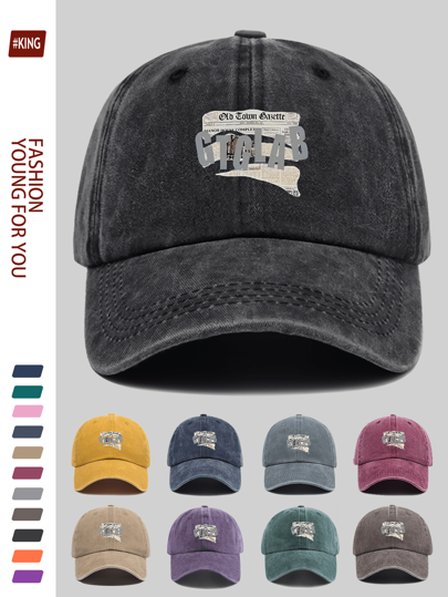 1 Stück GTGLAB Lustig bedruckte Baseball Kappe - Leicht, schwarze LKW-Fahrer Mütze, atmungsaktiv & bequem, einfarbige weiche Crown Dad Mütze, verstellbare Größe, geeignet für alle Jahreszeiten, Jugend Paar Sport Kappe, ideal für Outdoor-Radfahren, Sport, Wandern, Angeln, Jagd, Väter/Mütter, Geburtstag, Geschenk zu Feiertagen