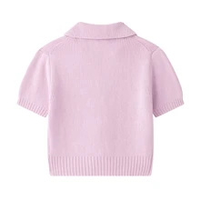 DEEKA Nouvelle arrivée printemps été Top tricoté femme chic décontracté minimaliste avec décoration de nœud