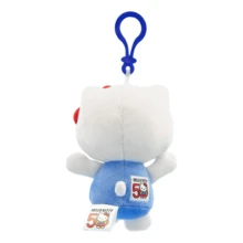 Sanrio Hello Kitty 50周年纪念版毛绒玩具挂件可爱毛绒玩具包包挂件卡哇伊钥匙圈动漫钥匙扣生日礼物