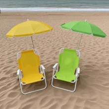 Portable Small Beach Chair With A Maximum Load Capacity Of 50KG/110 Pounds - Folding Sun Protection Outdoor Seat, Suitable For Beaches, Small Picnics, Camping And Travel - Multicolor - View 1