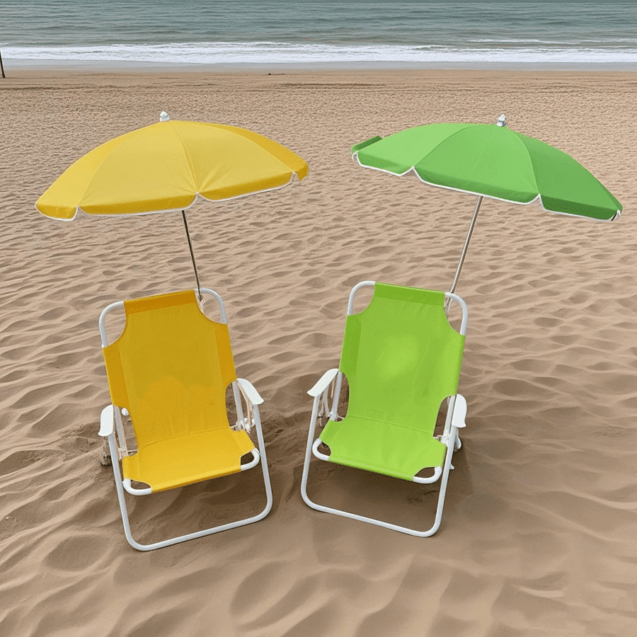 Portable Small Beach Chair With A Maximum Load Capacity Of 50KG/110 Pounds - Folding Sun Protection Outdoor Seat, Suitable For Beaches, Small Picnics, Camping And Travel