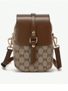 多功能斜挎包，带多个口袋、手机袋和耳机孔，适合女士，仿珍珠装饰手机钱包，迷你菱形绗缝斜挎包，零钱包，女士单肩包