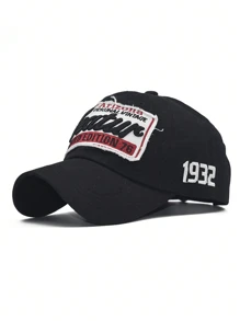 Gorra de béisbol versátil y sencilla con bordado de letras, gorra snapback unisex para deportes y actividades al aire libre, gorra con visera curva de camionero, esencial para la pesca, en múltiples colores, cómoda y versátil