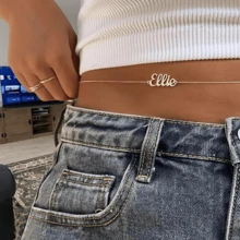 Customized Belly Chain Name Body Chain, Personalized Waist Chain, Customized Women's Accessories Jewelry, Gift For Girlfriend, Suitable For Beach Vacation, Daily Wear