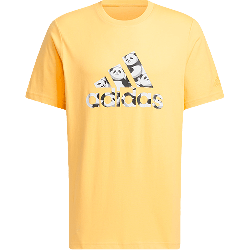 Adidas Tamanho Pequeno Camiseta Casual Esportiva de Verão Masculina com Estampa de Panda, Gola Redonda e Manga Curta Confortável JI6835