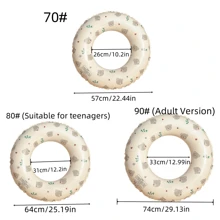 1 Pc Inflatable PVC Swimming Ring - Pink Rabbit, Teddy Bear, Bunny, Cartoon, Pool Float, Suitable For Summer Party, Wedding, Beach Photo Shooting - Great For Family Fun, Inflatable Pool Accessories