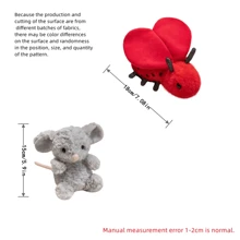 Juguetes de peluche de ratón dulce y mariquita, animales de peluche suaves y esponjosos, decoración especial de habitación, regalos de cumpleaños para niños, fiestas, el Día de la Madre, el Día del Padre, Acción de Gracias, Halloween, Navidad