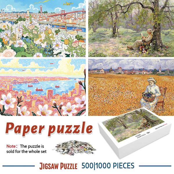 1000/500/300pcs Adult Jigsaw Puzzles, Assemble Fantasyland, Improve Thinking Ability, Home Decor, Ideal Gift For Back To School, Graduation, Holidays And Birthday
