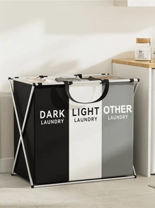 Multi-Compartment Dirty Clothes Hamper, Handheld Dirty Clothes Basket, Large Dirty Clothes Basket, Portable Laundry Basket, 3-Compartment/2-Compartment/1-Compartment Large Household Fabric Storage Basket