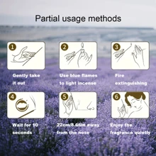 22.0cm Lavender Fragrance Incense Sticks, Suitable For Soothing The Mind, Air Purification, Sleep Aid, Home Decor, Hotel & Spa Ambiance, Perfect For Holiday Gifts