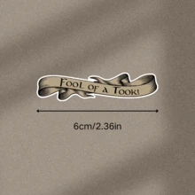[Fool Of A Took Sticker] 3pcs Fool Of A Took Sticker Decal For Notebook And Laptop, LotR Vinyl Sticker - Reusable Self-Adhesive Decal With Ornate Floral Design For Laptops, Water Bottles, Notebooks & Study Desk - one-size - View 3