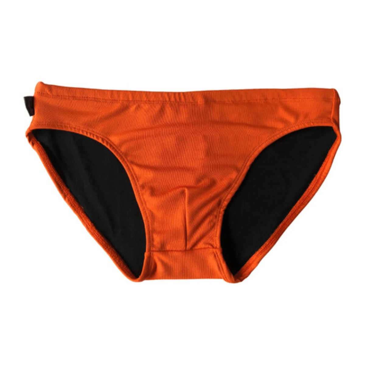 Diandrher Slim Men's 6cm Side Swim Trunks For Adults In Polyester - Orange - trái cam - Xem 1