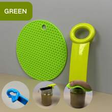 Easy Grip Jar Opener For Weak Hands | 2-In-1 Non-Slip Silicone Mat & Manual Lid Twist Tool | Handheld Kitchen Gadget (2/3/4PCS Set, 14cm, Assorted Colors)