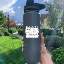 [可重复使用乙烯基贴花] 可重复使用自粘乙烯基贴花贴纸我刚被拉过来半哑光饰面，不对称形状，适用于木材、塑料、玻璃、金属、陶瓷 - 正面位置，无装饰，学校用品，返校