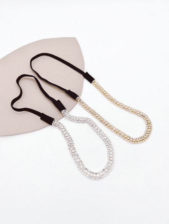 Women Bandana 1pc Minimalist Casual Fashion Crystal AB Color Headband, Suitable For Everyday Use Fashion Hair Accessories Classic Hair Bands, Hairband Fall Winter For Vacation Outfits Woman Elegant Scarf