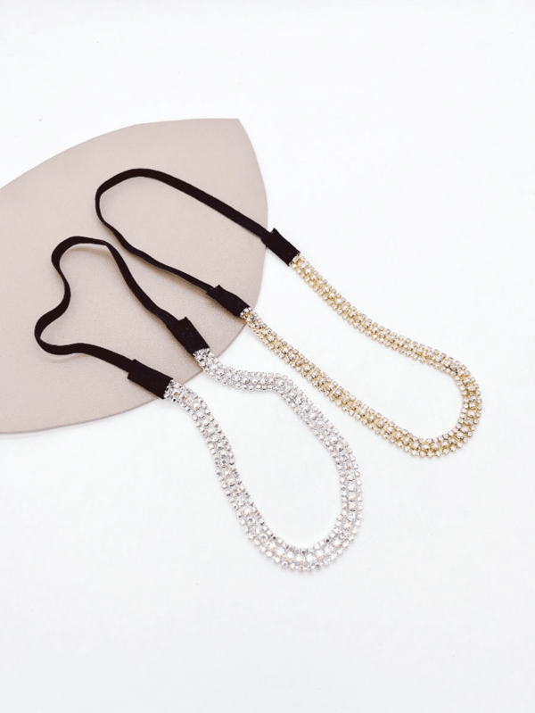 وشاح للنساء قطعة واحدة بتصميم بسيط عصري مرصع بالكريستال باللون AB، مناسب للاستخدام اليومي، إكسسوارات شعر عصرية، شريط شعر كلاسيكي، شريط شعر للخريف والشتاء للملابس العطلات، وشاح أنيق للمرأة