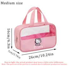 Sanrio 1 pièce Sac Sanrio portable et imperméable. Sac cosmétique, sac de toilette, sac de maquillage, sac de rangement pour les femmes, fournitures scolaires, pour le campus universitaire, les croisières, les plages, les vacances d'été
