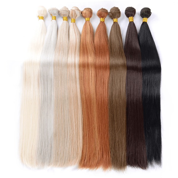 Synthetic Straight Hair Bundles 26 Inch Yaki Straight Hair Weave Long Straight Hair Extension For Women Heat-Resistant Fiber Hair Extensions