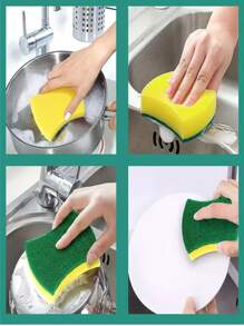 8/16/32Pcs Kitchen Cleaning Sponge Pad Dishware Anti-Scratch Scrubbing Sponge For Kitchen Bathroom And Home Cleaning