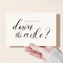 1 pieza Tarjeta de boda "¿Me acompañarás al altar?", invitaciones de boda personalizadas para ocasiones especiales - Multicolor - Ver 2