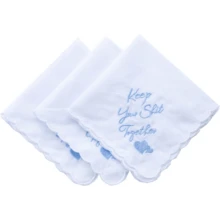Local Delivery- Ladies Embroidery Cotton White Handkerchiefs Lace Wedding Hankies - Heart-6pcs - View 5