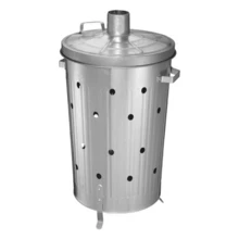 Crystals Large 90Ltr Incinerator For Garden Burning Rubbish Trash Paper - Galvanised Metal - Default - View 11