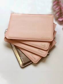 Personalized Clutch Bag With Name | Bridesmaid Gift | Bridal Gift | Bachelorette Party Gift | Personalized Gift For Her | Single Lady For Women Wallet Mini Wallet Purse Wallet School Supplies Wallet - Multicolor - View 3