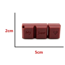 BIYETIMI USB 3.0 闪存盘 128GB 卡通巧克力U盘 64GB 32GB 创意U盘 8GB 结婚礼物 - 棕色 - 查看 5