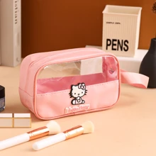 Sanrio 1 pièce Sac Sanrio portable et imperméable. Sac cosmétique, sac de toilette, sac de maquillage, sac de rangement pour les femmes, fournitures scolaires, pour le campus universitaire, les croisières, les plages, les vacances d'été