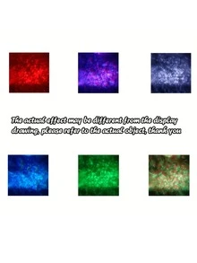 Ocean Wave Projector Night Light USB - Water Ripple Lamp With Remote, 16 Color Changing Starry Sky & Galaxy Effect, Mood Lighting For Bedroom Decor, Christmas Valentine Gifts, Party Home Theater Decorations - Black - View 7