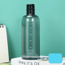 1 Stück Uhrskala Becher, transparenter Plastikbecher, auslaufsicherer einfacher beliebter Wasserflasche, Direkttrinkbecher für den Sommer, tragbare Wasserflasche, Geschenk Wasserflasche, tragbare Outdoor Lässig Wasserflasche für Damen, transparenter Plastikbecher, auslaufsicherer einfacher Wasserbehälter, Sporttrinkflasche, geeignet für Outdoor und Camping