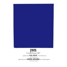 1 pieza Pintura abstracta geométrica minimalista estilo nórdico en color azul Klein para decoración de sala de estar en lienzo, con opción de marco