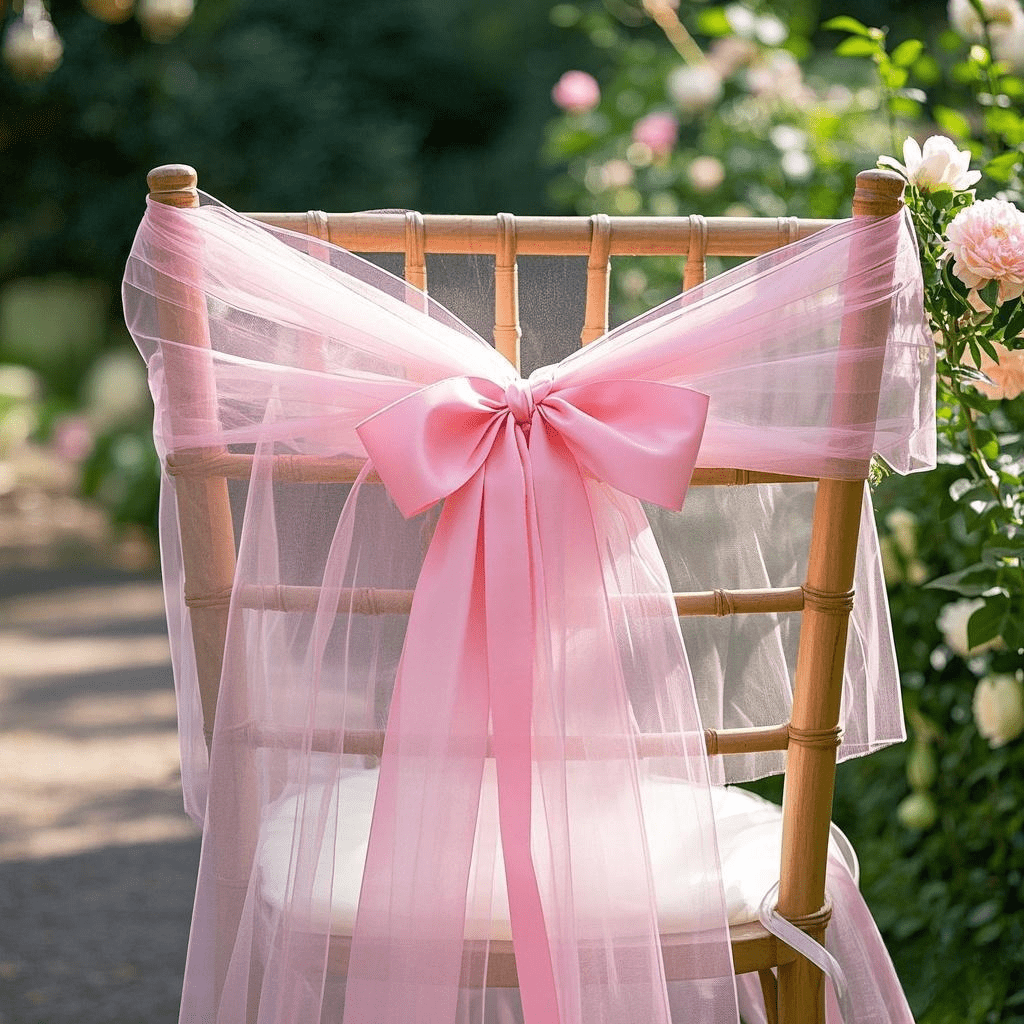 Cortinas de tela de gasa de organza transparente, color rosa elegante, paquete de 2/4 piezas. Adecuado para arco de boda, compromiso, fiesta de cumpleaños, decoración de escenario. Decoración multifuncional de poliéster para mesas y sillas, fondo de vacaciones, decoración navideña. Decoración delicada de tela de gasa de poliéster.