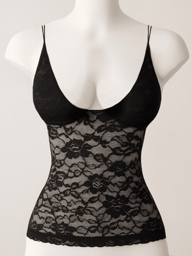 Top Cropped Regata Rendinha Decotado Com Alça Fina Reforçada E Forro no Busto  Floral    Renda    Renda    Noite  Feriado  Despedida de solteira  viagem  Palco e Concerto