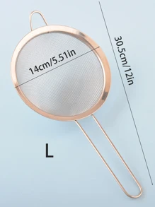 3pcs/Set Stainless Steel Colander Ladle Strainer With Different Sizes For Filtering Flour / Oil At Home Kitchen