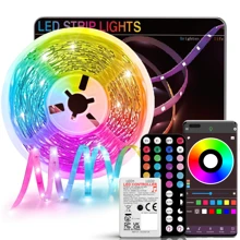 NBBUFF 3.28ft-100ft Led Strip Lights For Room Decor, Change Color In Sync With Music,With 44key Remote And App Control,With Timing Setting,USB Powered For Bedroom,Living Room,Ceiling,Game Rooms,Kitchen,Party Decor,Holiday Gifts