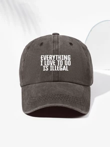 1 Stück Unisex EVERYTHING Buchstaben Muster Retro Baseballkappe, atmungsaktiv, geeignet für Outdoor Sport, Wandern, Alltagskleidung, verstellbar, modisch, vielseitig, Geschenk für Feiertag