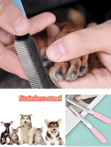 带 LED 灯的宠物美容剪套装，带指甲锉的电动修剪器，适用于猫和狗，用于爪子、指甲、耳朵、眼睛等处的毛发修剪，适合日常宠物美容