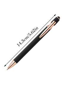 1/5/10/20 Stück individualisierter Text/Logo, personalisierter luxuriöser Soft-Touch rosé-goldener Premium-Gummistift, Aluminum-Schaft Rollerstift, perfektes Geschenk für Brautjungfern, Frauen, Studenten, Lehrer, Familie & Freunde
