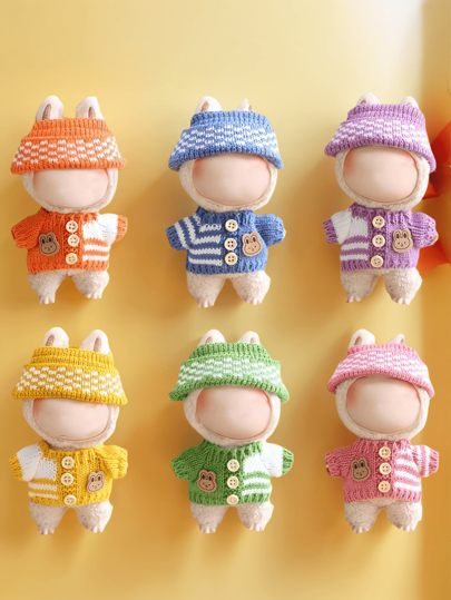 (Clothing Only, Including Hat) Bestseller 17cm Knit Outfit With Hat - Great For Dolls And Friends' Gifts
