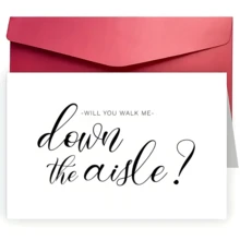 1 pieza Tarjeta de boda "¿Me acompañarás al altar?", invitaciones de boda personalizadas para ocasiones especiales - Multicolor - Ver 1