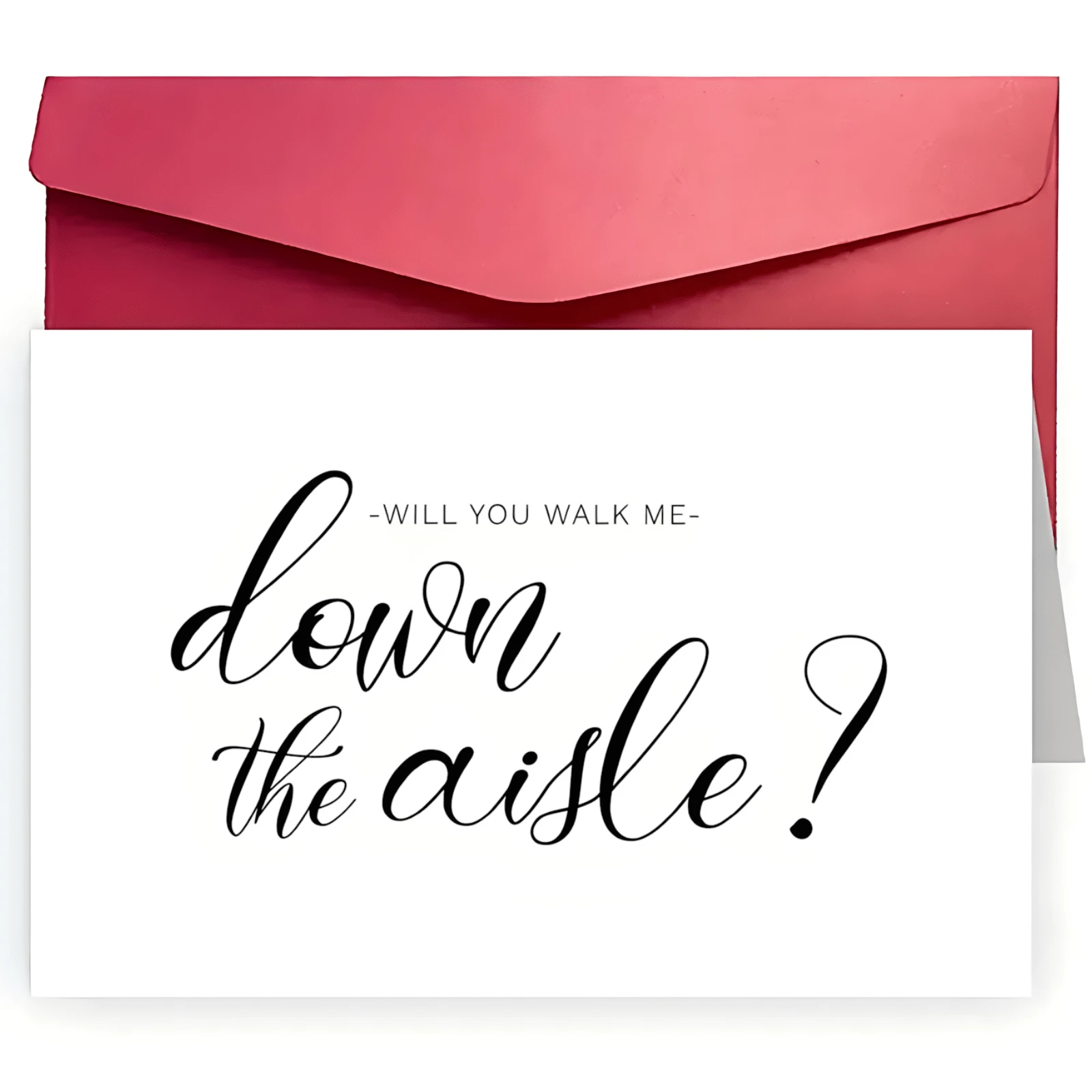 1 pieza Tarjeta de boda "¿Me acompañarás al altar?", invitaciones de boda personalizadas para ocasiones especiales - Multicolor - Ver 1