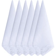 Local Delivery- Ladies Embroidery Cotton White Handkerchiefs Lace Wedding Hankies - F01-3pcs - View 2