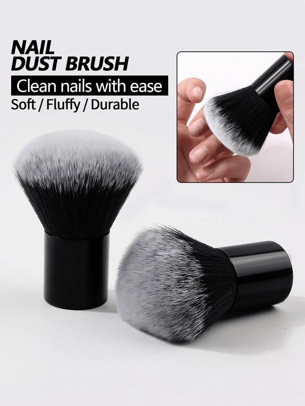 1PC Professional Nail Mushroom Brush Round Painted Soft Hair Gel Dust Cleaning Cosmetic Brush Nail UV Dust Remover Brush Nail Design Accessory Tool For Home Salon Nail Dust Cleaning Brush