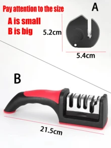Afilador de cuchillos de mano multifunción de 3 etapas, herramienta de afilado rápido con base antideslizante, accesorio de cocina - Multicolor - Ver 3