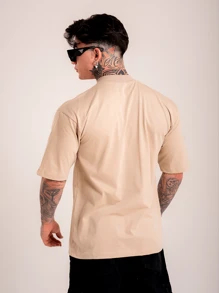Kit 2 Camisetas DMUNIZ Oversized Streetwear Gola Alta Básica Dia dos Pais
