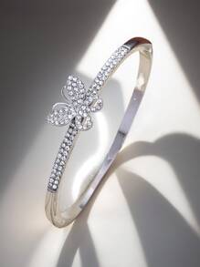 Luxurious Shinny Small Rhinestone Buterfly And Stone Rhinestone Dragonfly Girl Charming Bracelet For Gift Party