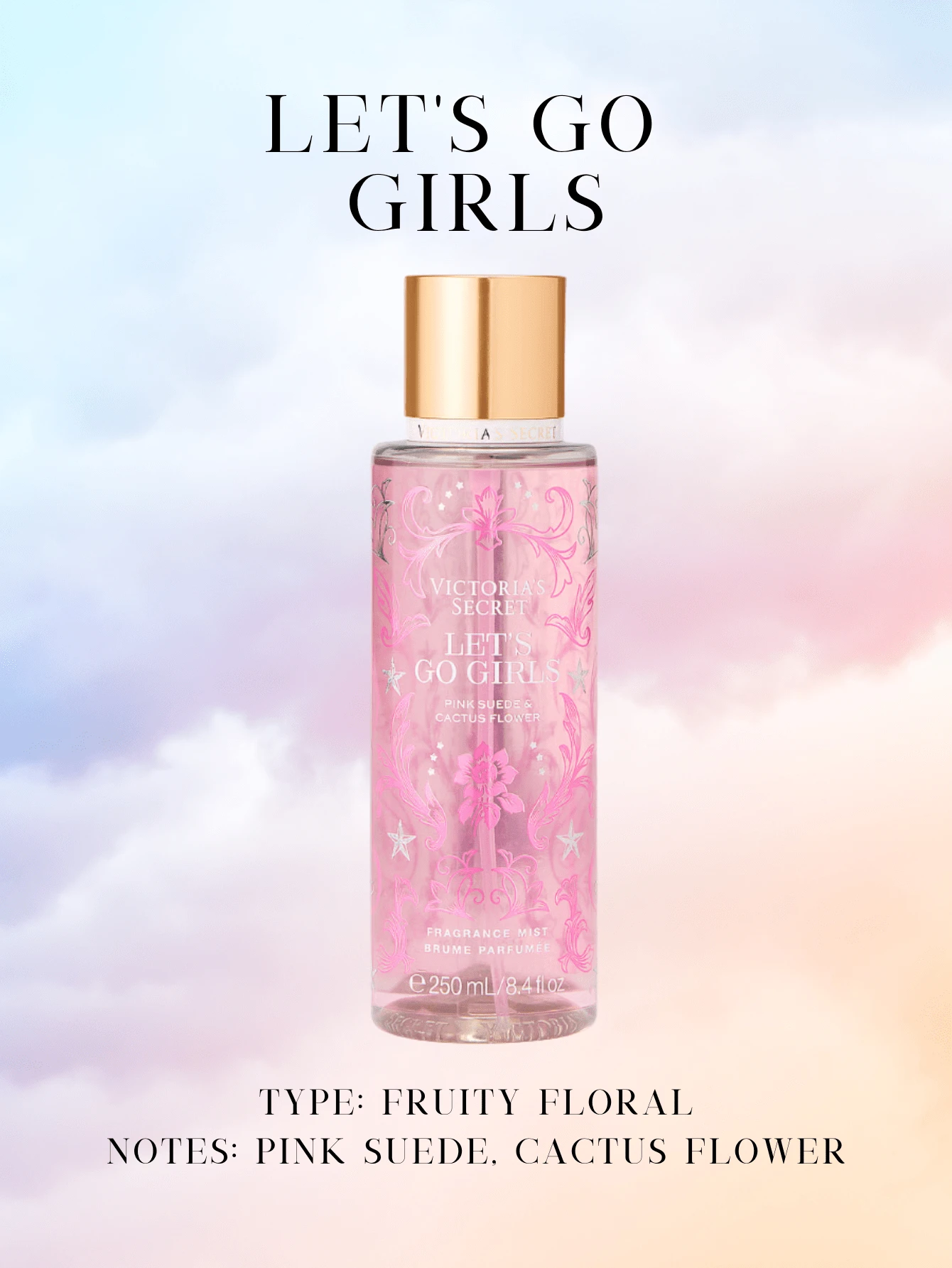 Victoria's Secret VS Body Mist Fine Fragrances Pink Perfume Bombshell Sexy - Let's Go Girls - View 1