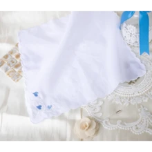 Local Delivery- Ladies Embroidery Cotton White Handkerchiefs Lace Wedding Hankies - J02-happy Tears 3pcs - View 5